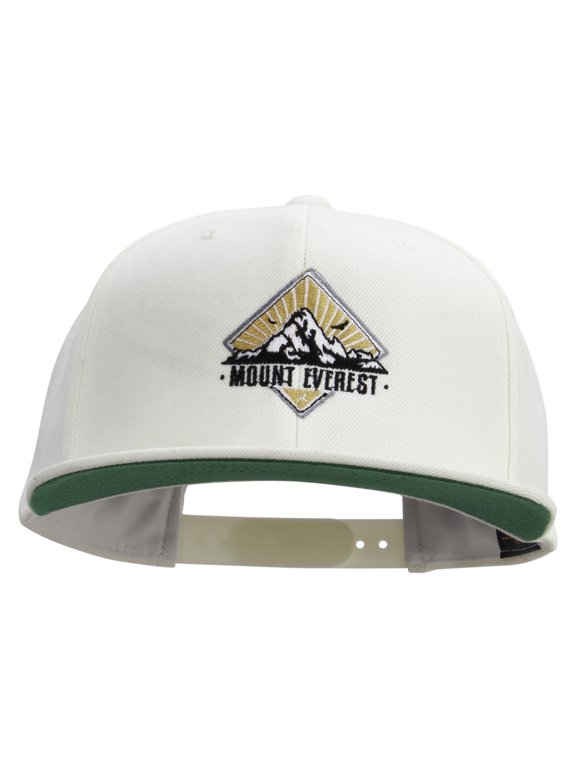 Mount Everest Embroidered Wool Blend Prostyle Snapback Cap - Natural OSFM