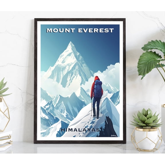 Mount Everest, Himalayas, Travel Print, Modern Wall Art Home Decor #1178, 16x24 UNFRAMED