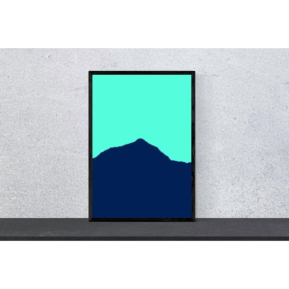 Mount Everest Mountain Contour Minimal Modern Climbing Wall Decor, Unframed Paper Poster 8x10in