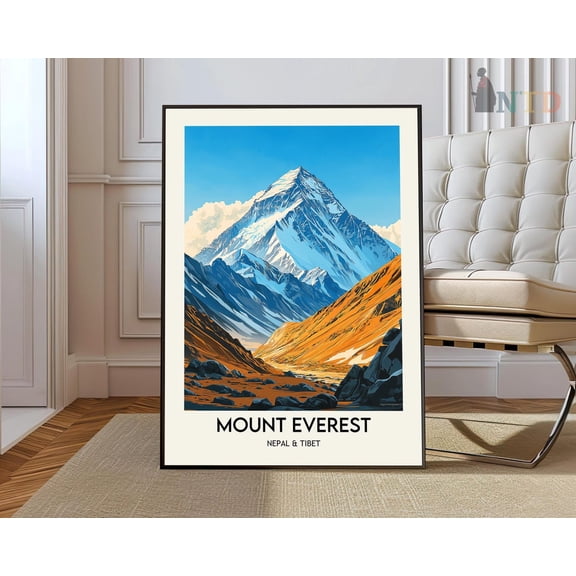 Mount Everest Nepal Poster, Unframed Paper Poster 8x10in
