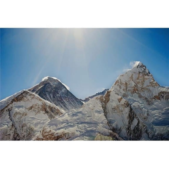 Mount Everest & Nuptse - Khumbu Nepal Poster Print - 19 x 12
