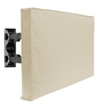thumbnail image 1 of Mount Factory Outdoor TV Cover - 50" Model For 48" - 52" Flat Screens - Slim Fit - Weatherproof Weather Dust Resistant Television Protector - Tan, 1 of 6