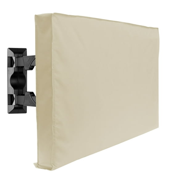 Mount Factory Outdoor TV Cover - 60" Model For 58" - 62" Flat Screens - Slim Fit - Weatherproof Weather Dust Resistant Television Protector - Tan