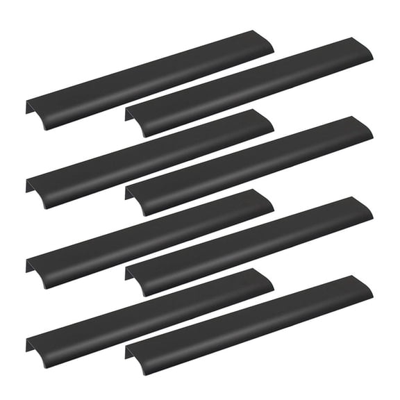Mount Finger Edge Pull 300mm/11.8Inch,Handle Concealed Tab Pulls for Home Kitchen Living Room Door Drawer Cabinet (8Pcs)