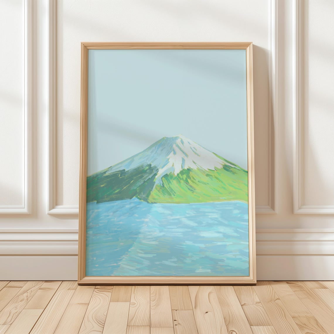 Mount Fuji Art Print, Japanese Landscape Nature Wall Art, Minimalist ...