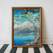 Mount Fuji From Lake Yamanaka, Hiroaki Takahashi, Japanese Wall Art, Wall Decor, House Decor, Wall Art , Japan Art Unframed Paper Print