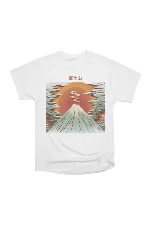 Mount Fuji Light by Tobe Fonseca T-Shirt Tee Gift For Him Merch For Her Apparel For Friend