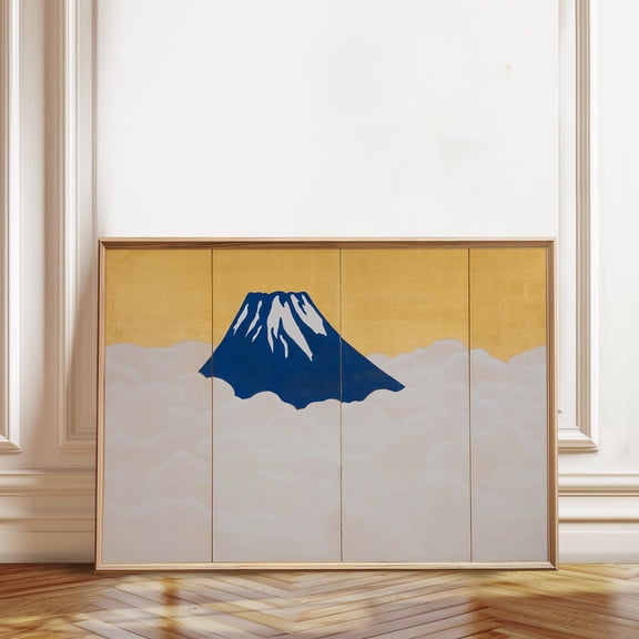 Mount Fuji Modern Japanese National Park Poster Art, Unframed Paper Poster 8x10in