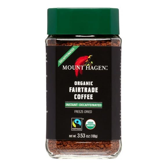 Mount Hagen Freeze Dried Instant Decaf Coffee, 3.53 Oz, 1 Ct