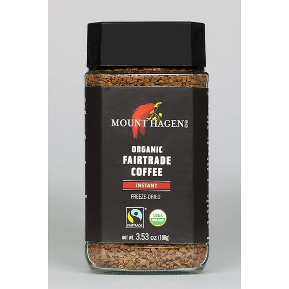 Mount Hagen Organic Freeze Dried Instant Coffee, 3.53 oz Jar