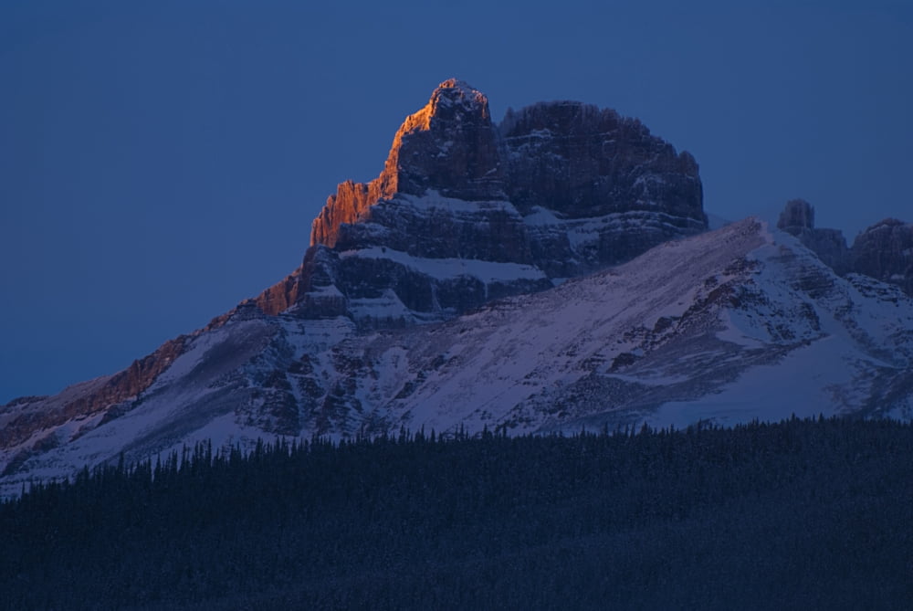 Mount Hector Banff National Park Alberta Canada Canvas Art - Philippe Widling Design Pics (34 x 22)