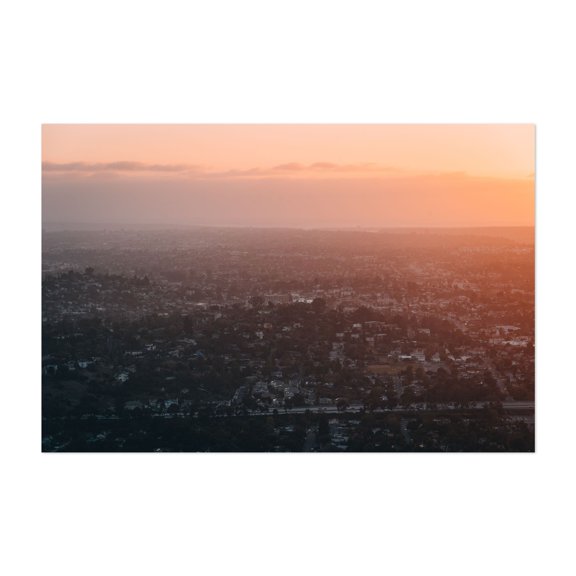 Mount Helix Sunset 03 - La Mesa California Photography Unframed Wall Art Print 5 x 7 inches