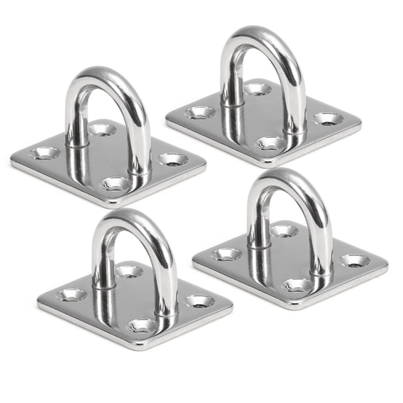 Mount Hook,Pad Eye Wall Mount Loops Plates Marine Wall Marine Wall Mount Siuke M5 Pad Zdhf Eye Plate 4pcs M6