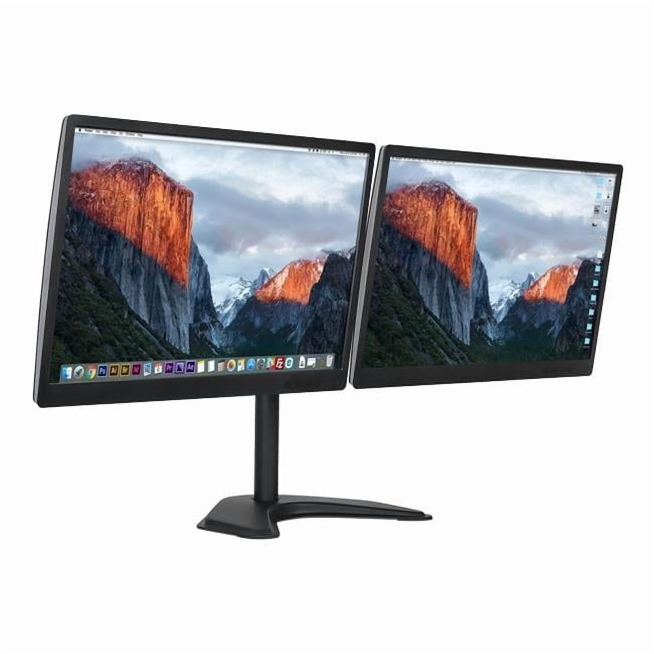 Mount-It  20-27 in. Dual Monitor Desk Stand LCD Mount, Black