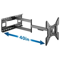 Mount-It! 40" Long Extension Full-Motion TV Wall Mount, Fits 32" to 60" TVs, 40" Long Extension, Capacity 110 lbs.