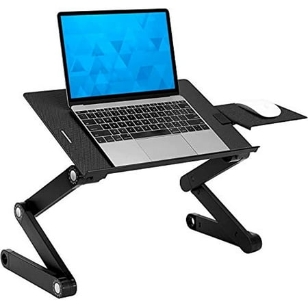 Mount-It! - Adjustable Tray for  Laptop with Cooling Fan and Mouse Pad - Black