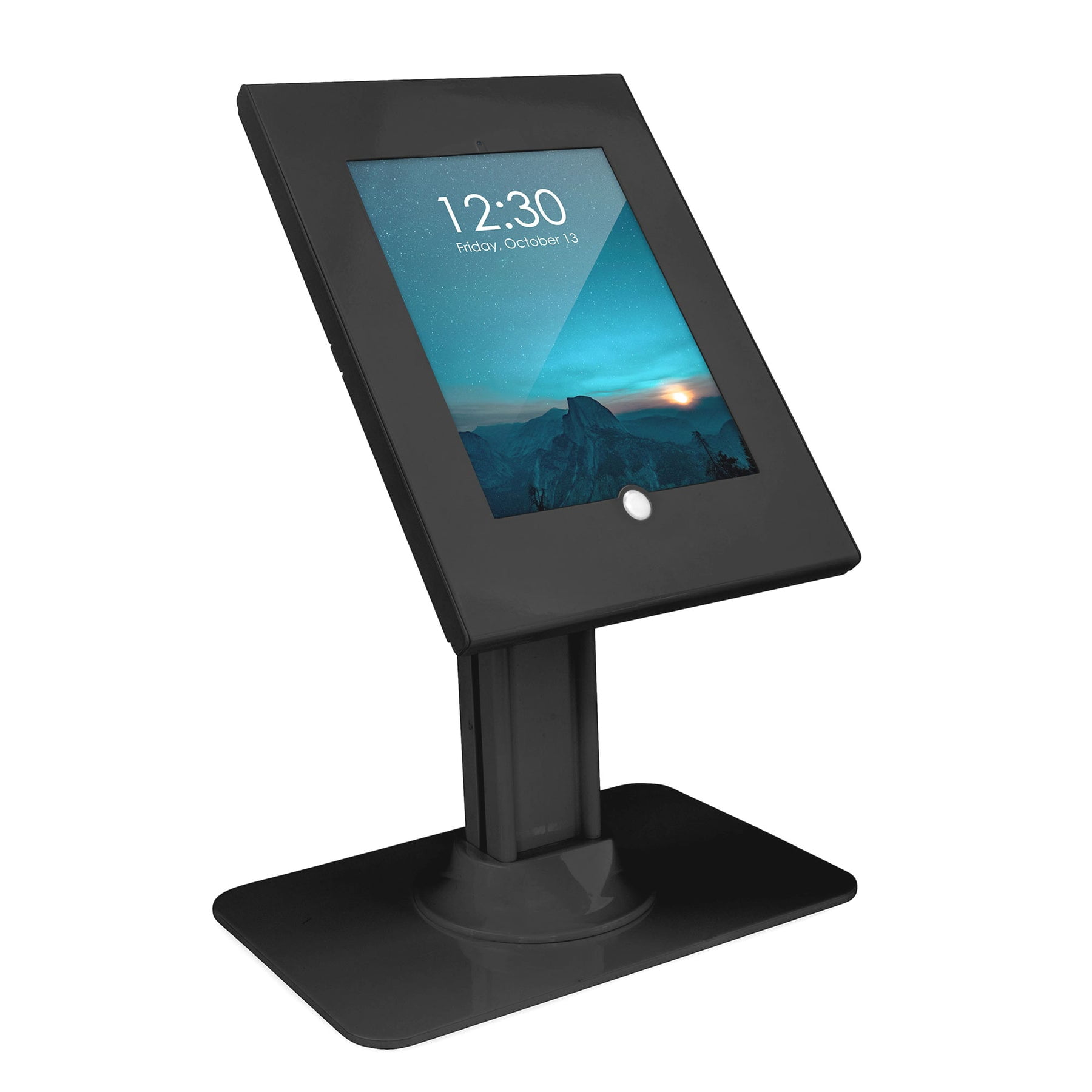 Black Anti-Theft Locking Tablet Kiosk Stand for iPad