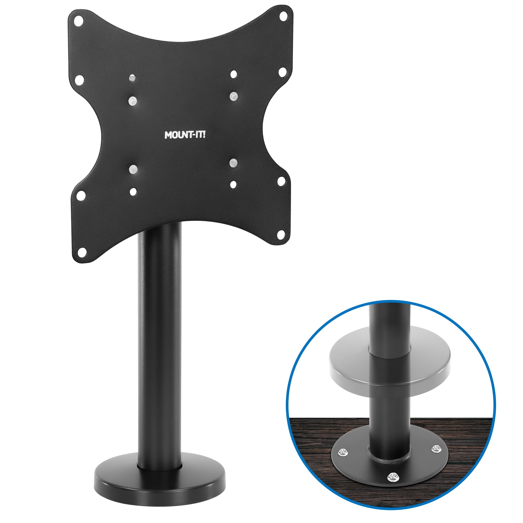 MountIt! Bolt Down Desktop TV Mount, Fits 23" to 43" TV's, Capacity