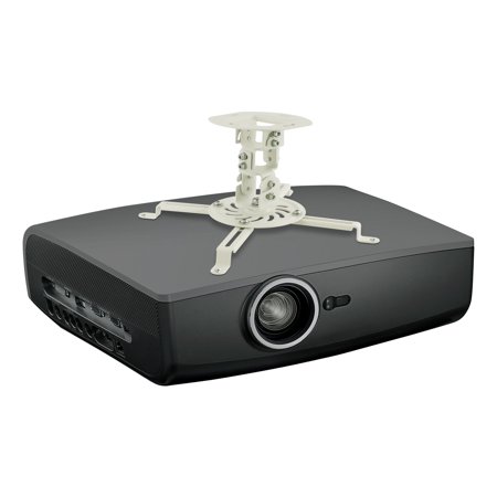 Mount-It! Ceiling Projector Mount Low Profile | Universal Mounting Bracket | 30 Lbs Capacity (Short)