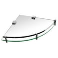 thumbnail image 1 of Mount-It! Corner Glass Shelf with Chrome Rail | 22 LB Capacity, 1 of 5