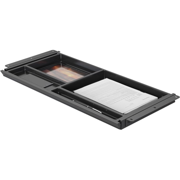 Mount-It! Under Desk Drawer with 4 Compartments, Deep Low-Profile Slide-Out Storage Organizer, 25.8″ x 12.5″ x 1.6″, Smooth Glide Pull-Out Tray for Traditional & Single Motor Standing Desks, Black