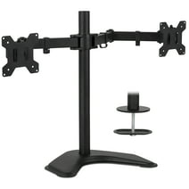 Mount-It! Dual Monitor Adjustable Stand | 32" Maximum Screen Size | Full Motion Desk Mount