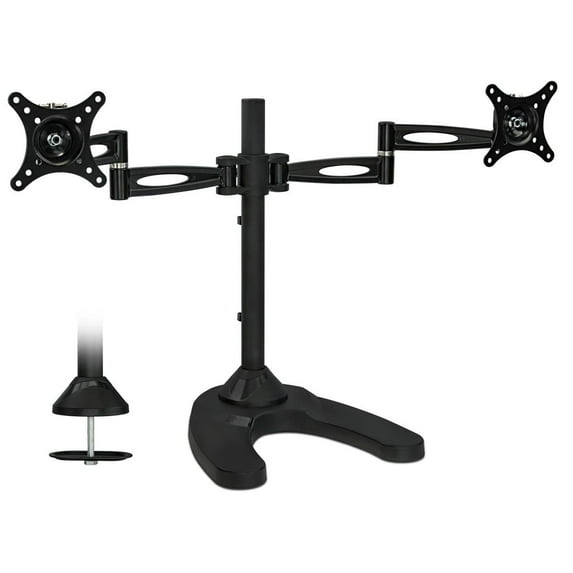Mount-It! Dual Monitor Desk Mount, Fits 2 Computer Screens 17"-27", Full Motion, Adjustable