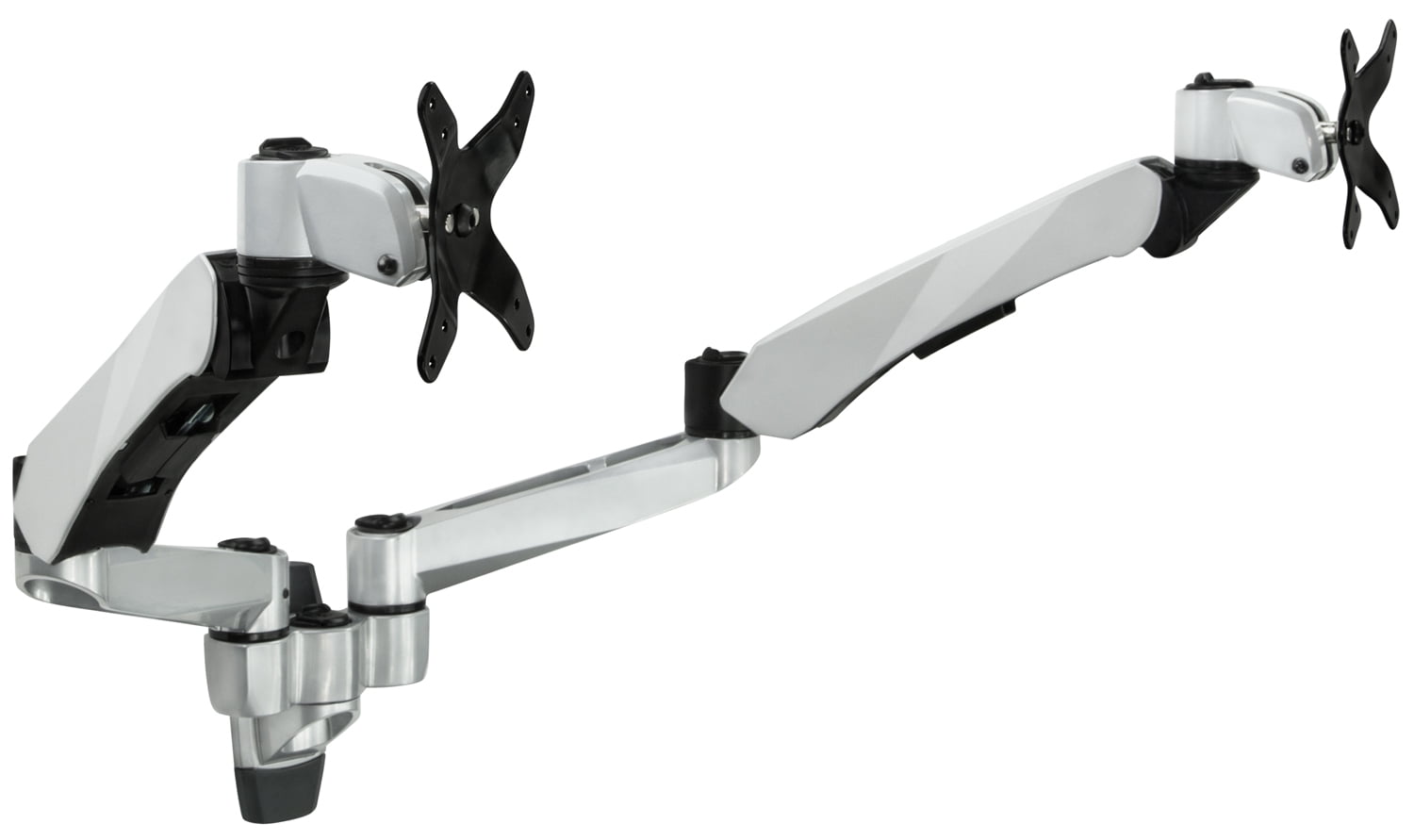 Mount-It! Dual Monitor Wall Mount Arms | Fits 13"-30" Screens | TAA Compliant Silver