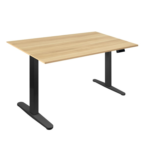 Mount-It! Electric Sit-Stand Desk with Tabletop, Maple, Ergonomic