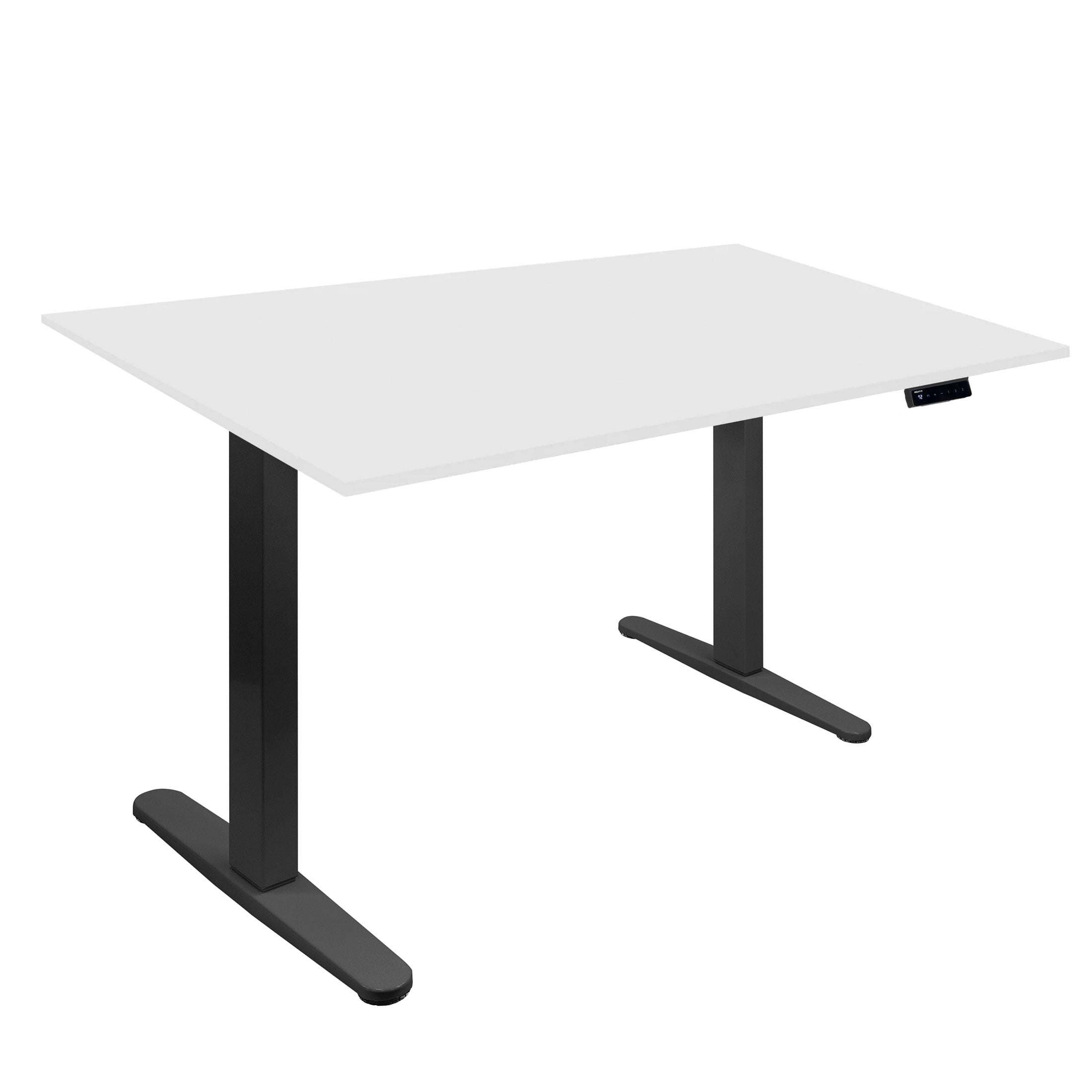 ElevatePro 59" White/Black Electric Sit-Stand Desk with Programmable Height
