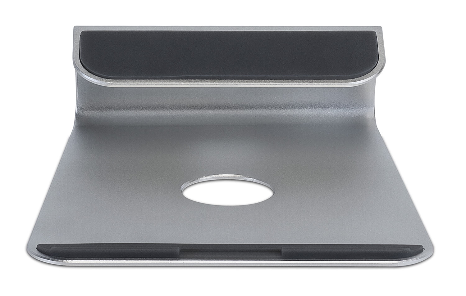 Ergonomic Silver Aluminum Tilted Laptop Riser Stand