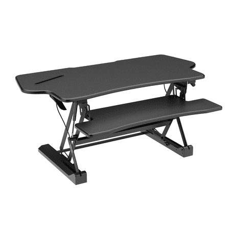 Mount-It! - Extra-Wide Height Adjustable Standing Desk Converter - Black