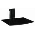 thumbnail image 1 of Mount-It! Floating Wall Mounted Shelf Bracket Stand 1 Shelf Tinted Tempered Glass Black, 1 of 11
