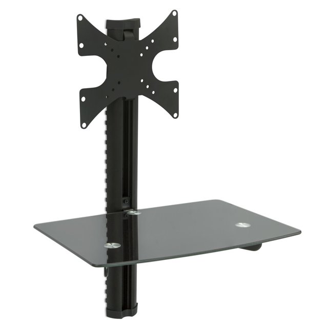 MountIt! Floating Wall Mounted Shelf and TV Wall Mount Bracket Stand