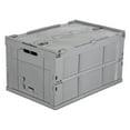 thumbnail image 1 of Mount-It! Foldable Plastic Storage Box Tote with Attached Lid, 65L Liter Capacity (MI-908), 1 of 2