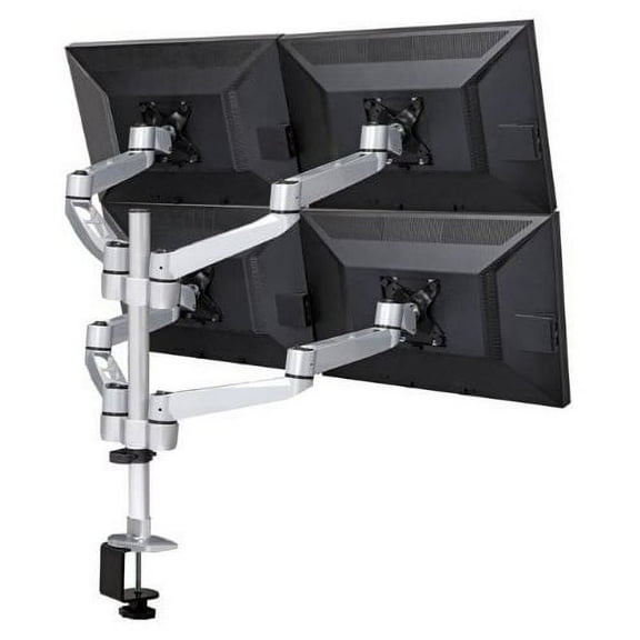 Mount-It! Full Motion Quad Monitor Desk Mount with Clamp and Grommet