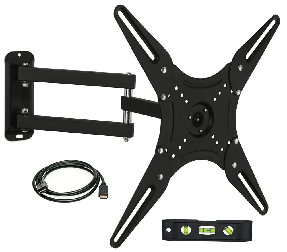 Mount-It! Full Motion Swivel Bracket TV Wall Mount, Long 20" Extension, Fits 23" to 55" TV's, Capacity 66 lbs., Bonus HDMI Cable