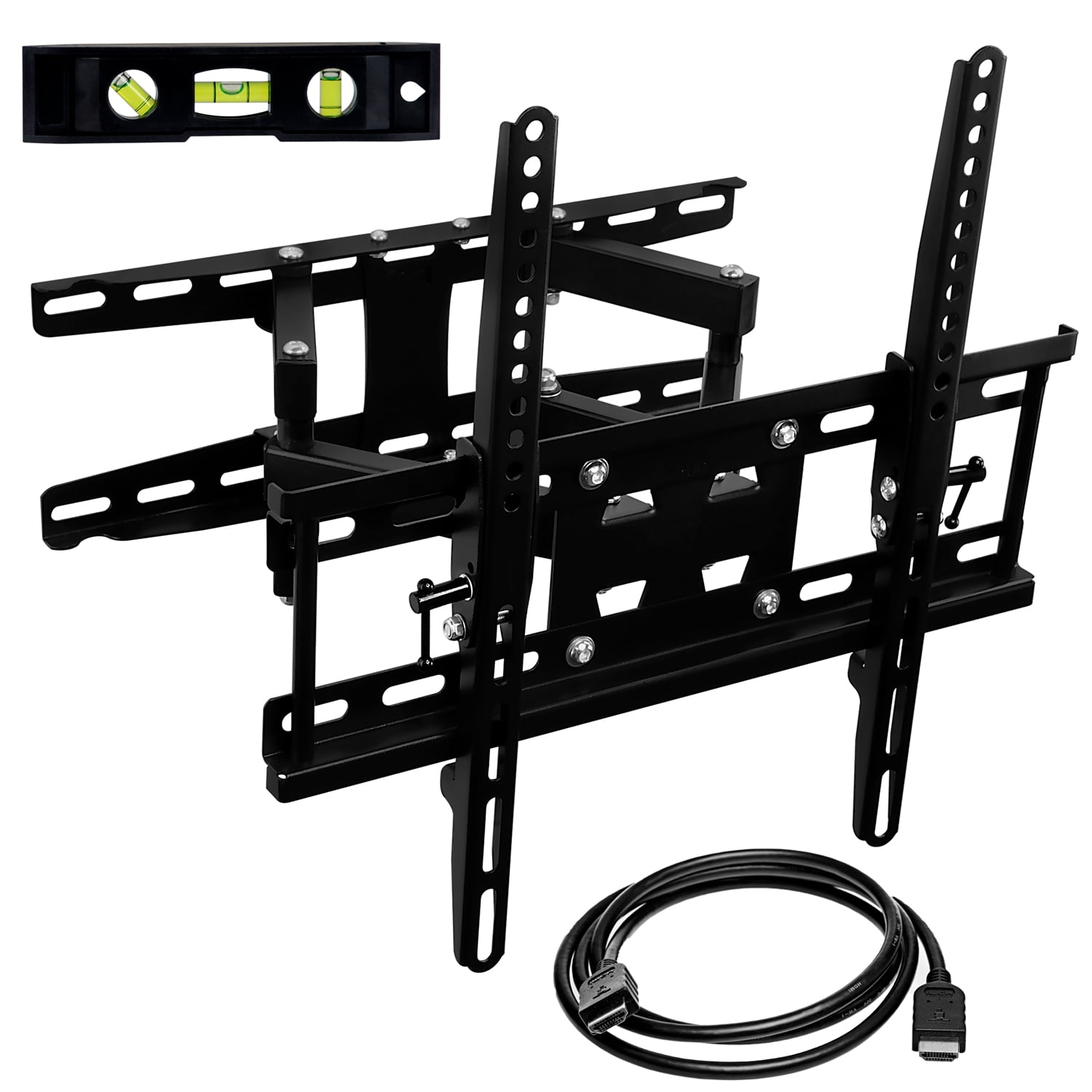 Mount-It! Full Motion TV Wall Mount, Fits 32"-50" TVs, Dual Arm 13.5" Extension, Bonus HDMI Cable, Capacity 115 lbs.