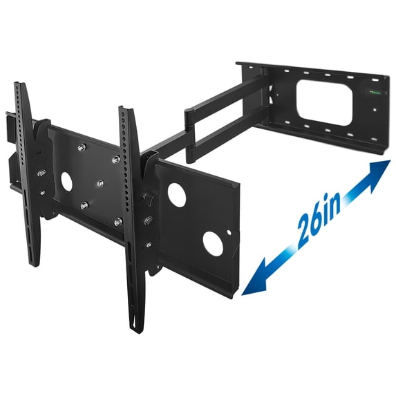 Mount-It! Full Motion Tv Wall Mount, Long Extension, Fits 55" to Max 70" Tv, Holds up to s220 lbs. Capacity