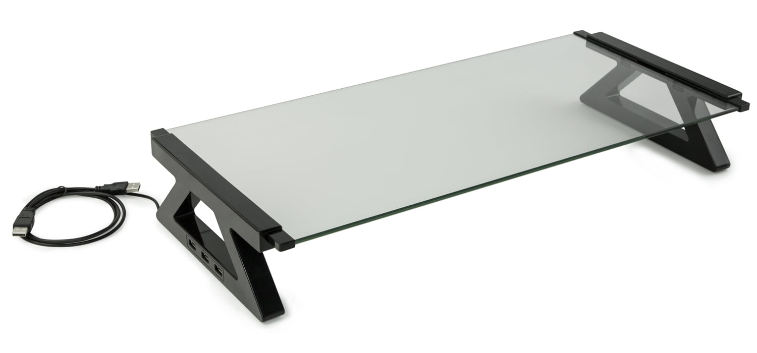 Mount-It! Glass Monitor Riser | Fits 13