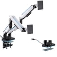 thumbnail image 1 of Mount-It! Heavy Duty Dual Computer Monitor Mount For Screens Up To 35", Gaming, RGB Lighting, Capacity 44 lbs., 18" Extension, 1 of 9
