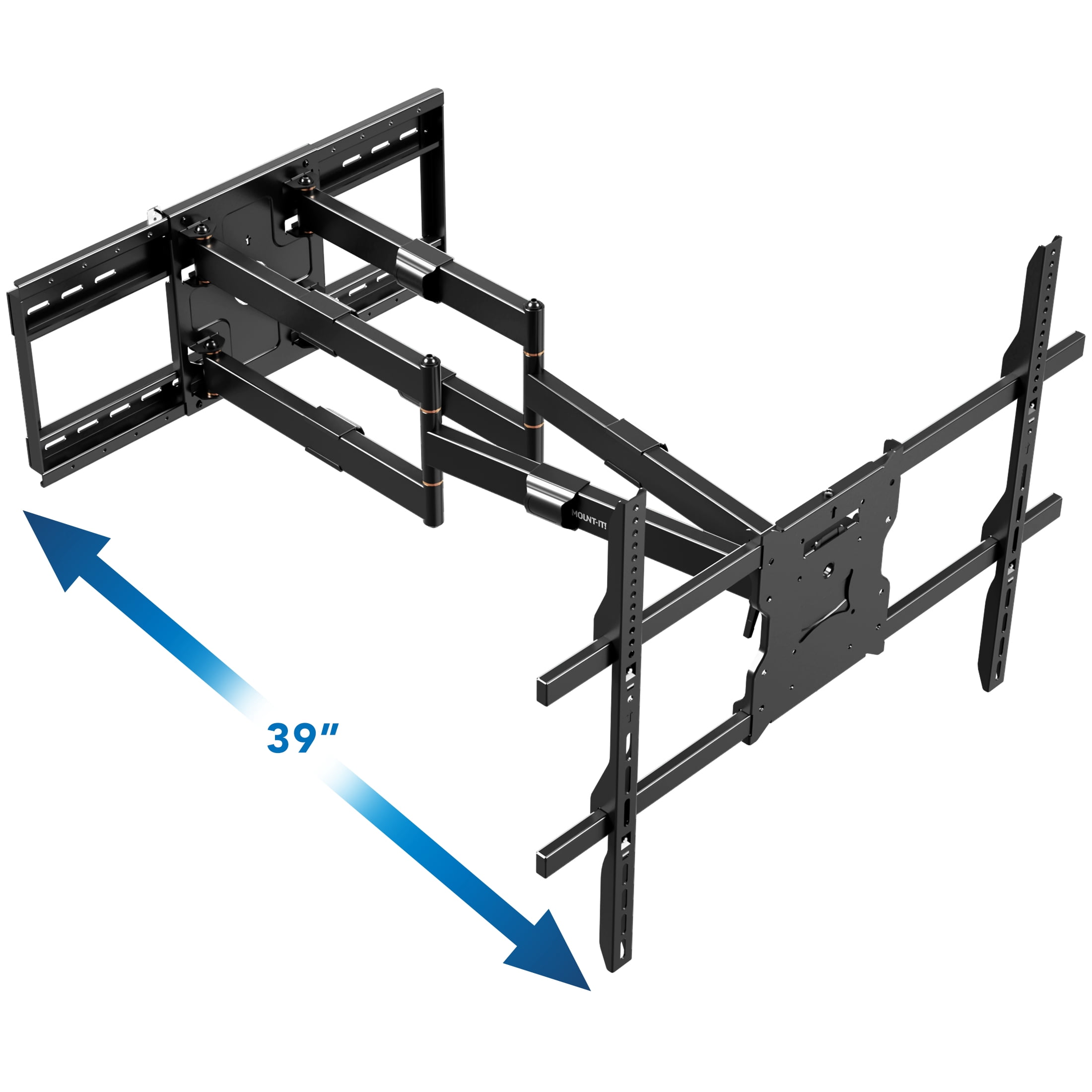 Mount-It! Heavy Duty Full Motion TV Wall Mount, 39" Extension, Fits 65" to 110" TV's, Capacity 275 lbs.  For Large and Heavy TV's
