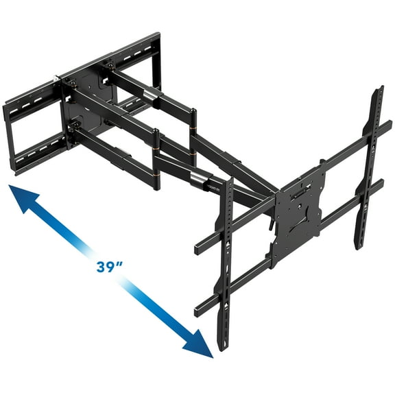 Mount-It! Heavy Duty Full Motion TV Wall Mount, 39" Extension, Fits 65" to 110" TV's, Capacity 275 lbs. For Large and Heavy TV's