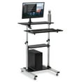 thumbnail image 1 of Mount-It! Height Adjustable Computer Work Station Cart with Monitor Mount, 1 of 4