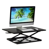 Mount-It! Height Adjustable Standing Desk Converter | X-Lift Sit Stand Black