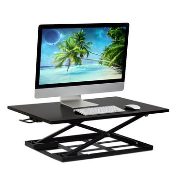 Mount-It! Height Adjustable Standing Desk Converter | X-Lift Sit Stand Black