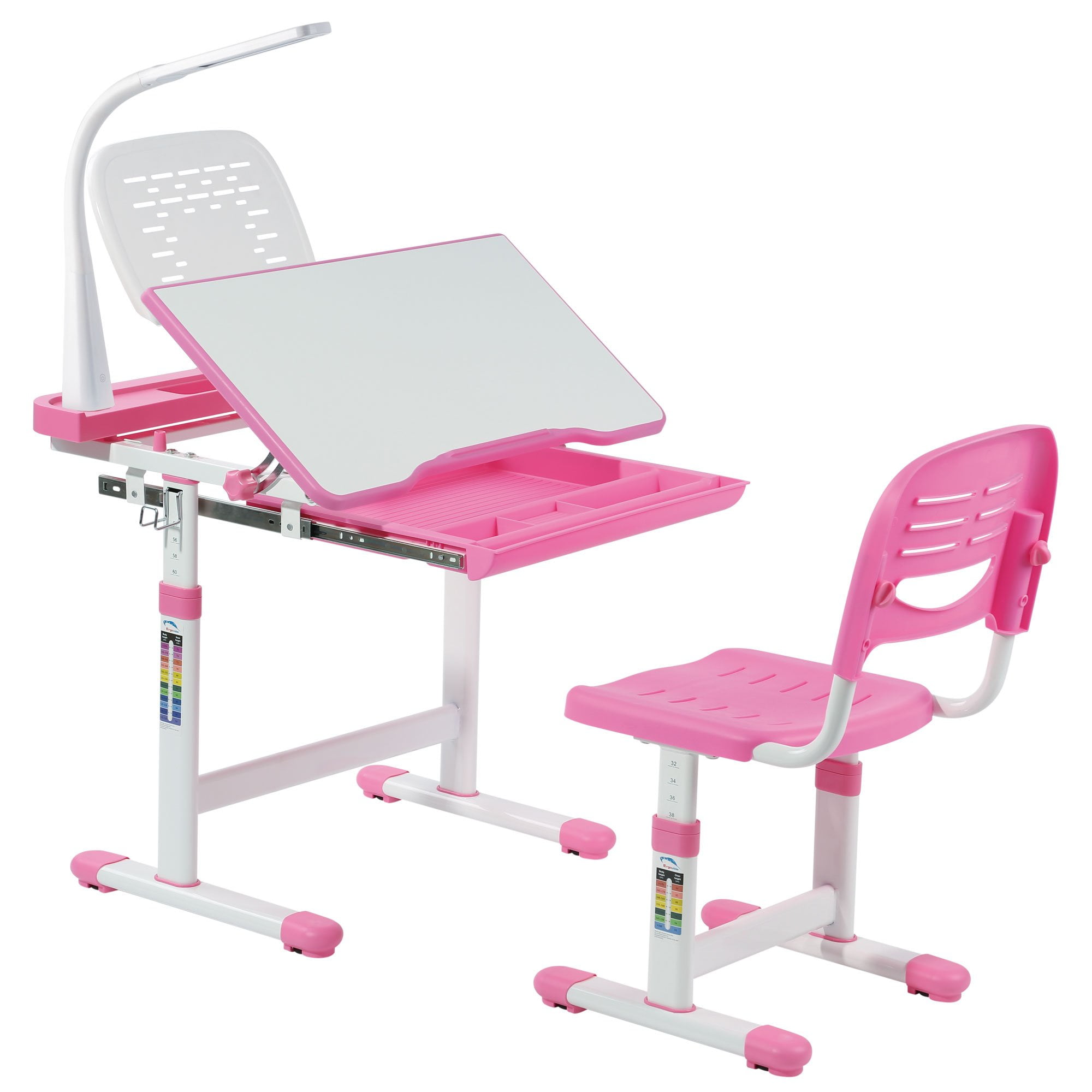 Mount-It! Kids Desk and Chair Set, Height Adjustable Ergonomic