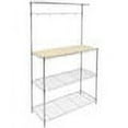 thumbnail image 1 of Mount-It! Kitchen Baker's Rack with Wood Table and Storage, 1 of 8