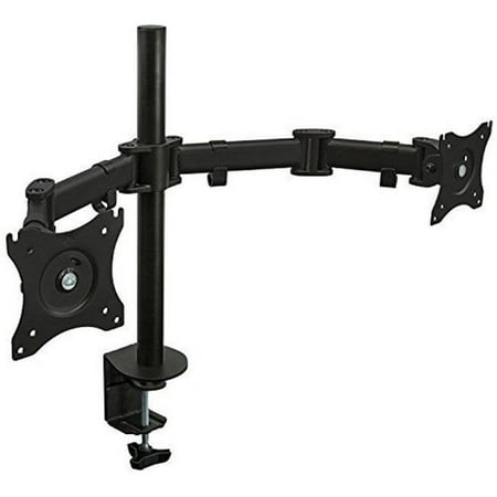 Mount-It! - Full Motion Dual Monitor Desk Mount - Black