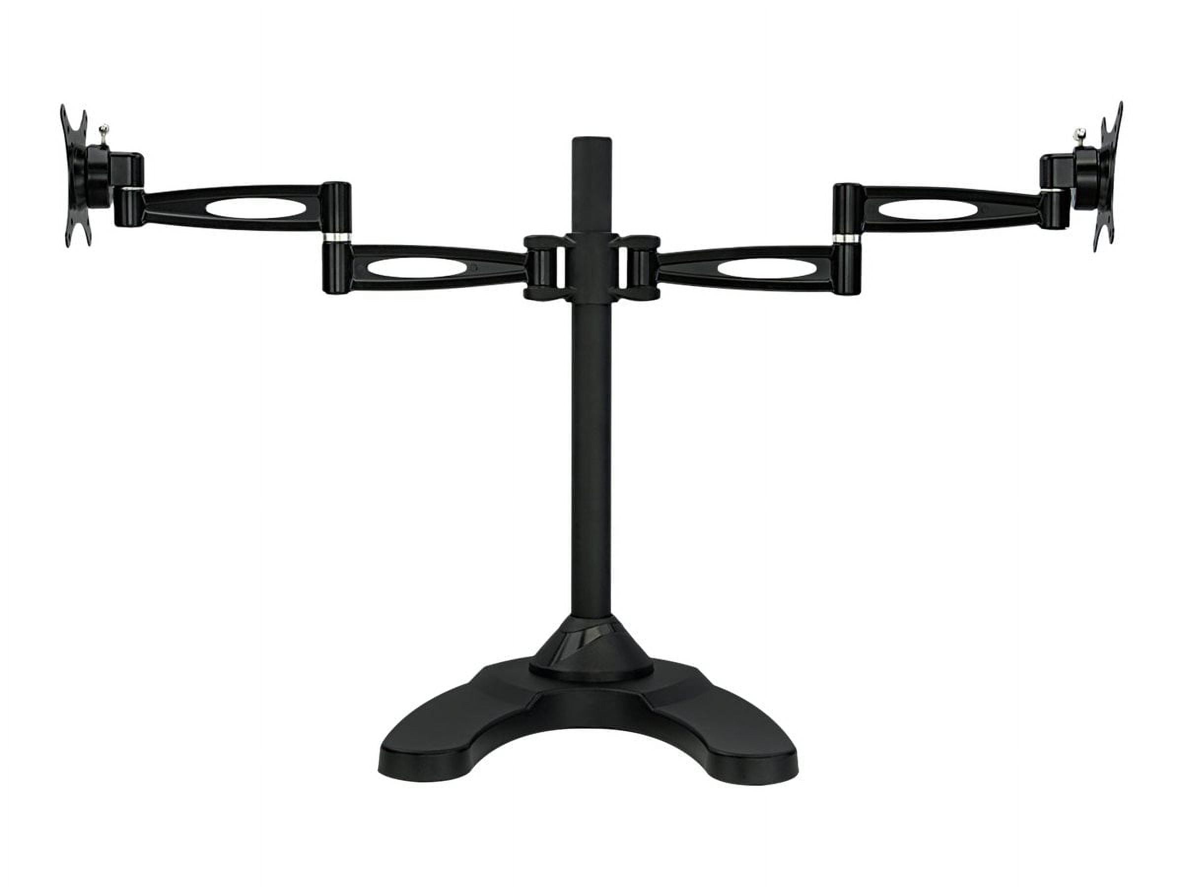 Black Aluminum and Steel Dual Monitor Desktop Mounting Kit